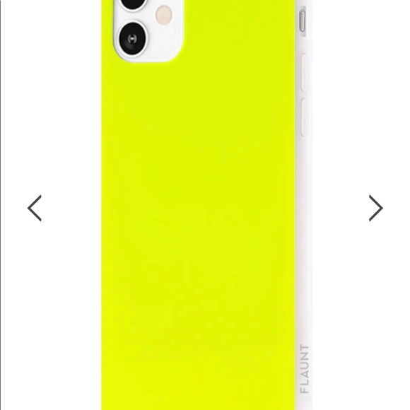 FLAUNT Neon Yellow Square iPhone 12 mini Case - Picture 2 of 6